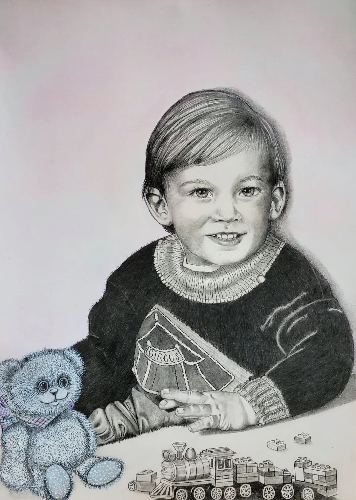 Retrato a grafito de Nigel