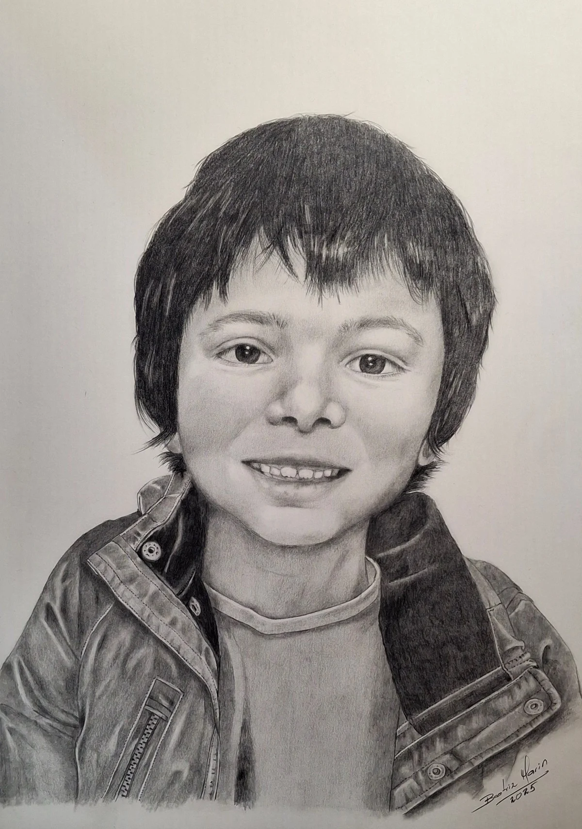 Retrato a grafito de Joaquín